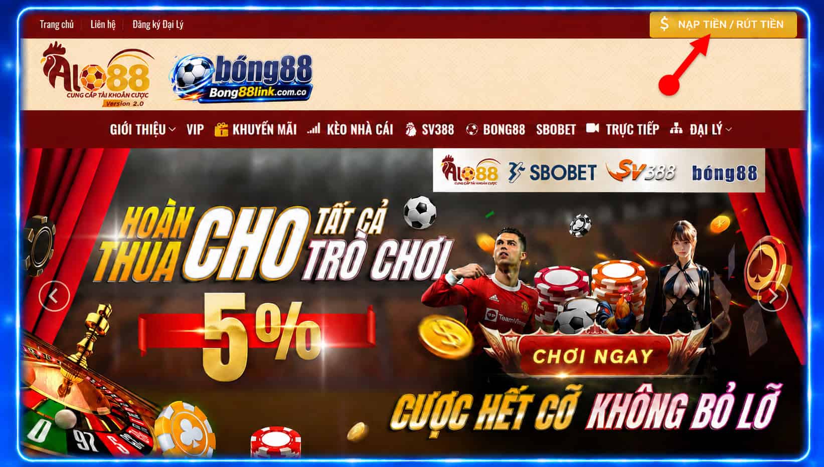 Bước 1: Đăng nhập vào tài khoản Bong88