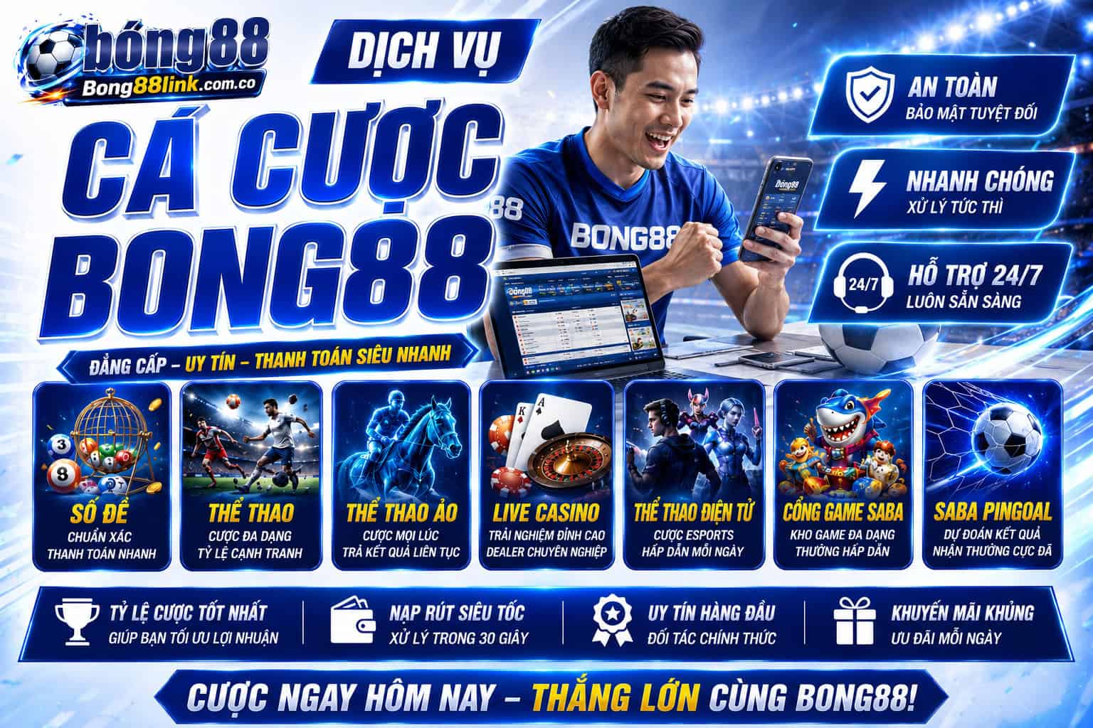 Uu diem nao khien dich vu ca cuoc Bong88 thu hut nguoi choi?