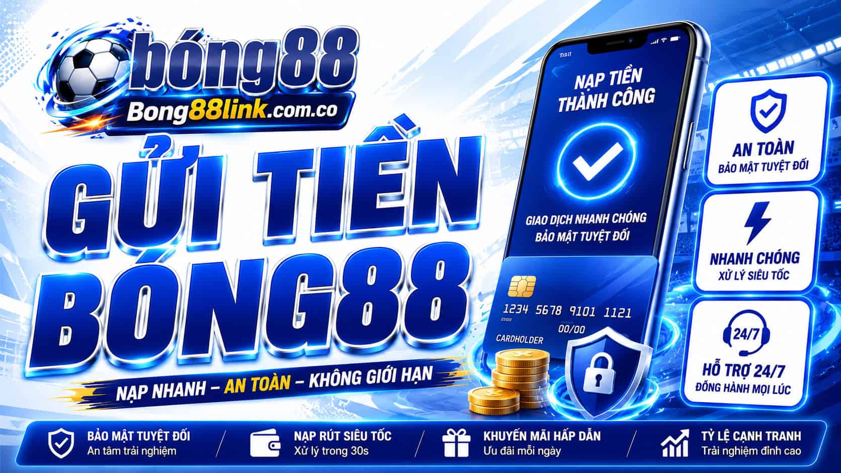 Hướng dẫn gửi tiền Bong88