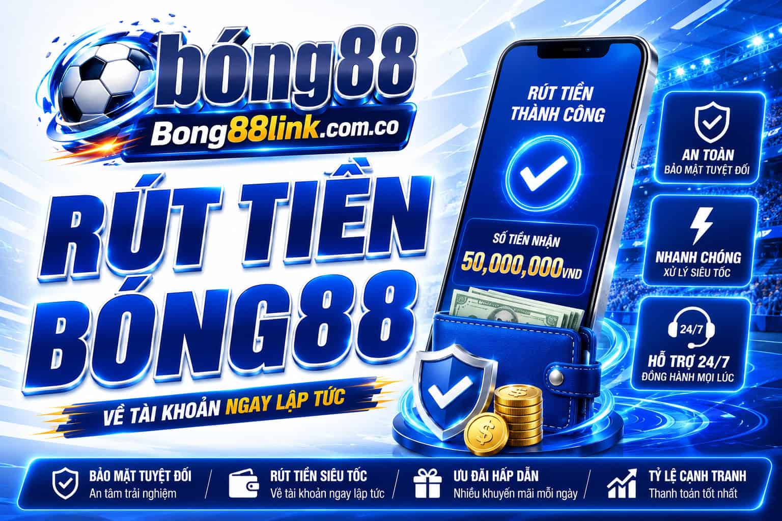 Hướng dẫn rút tiền tại Bong88