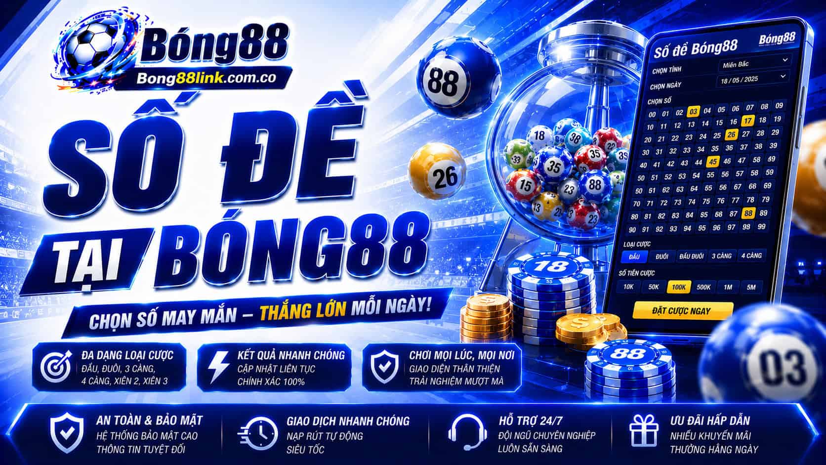 Số đề tại Bong88 hấp dẫn nhờ cách chơi đơn giản