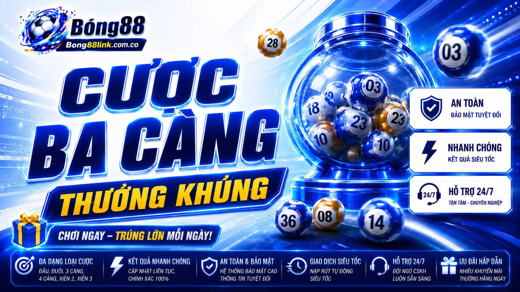 Cược ba càng hấp dẫn với hệ số thưởng khủng tại Bong88