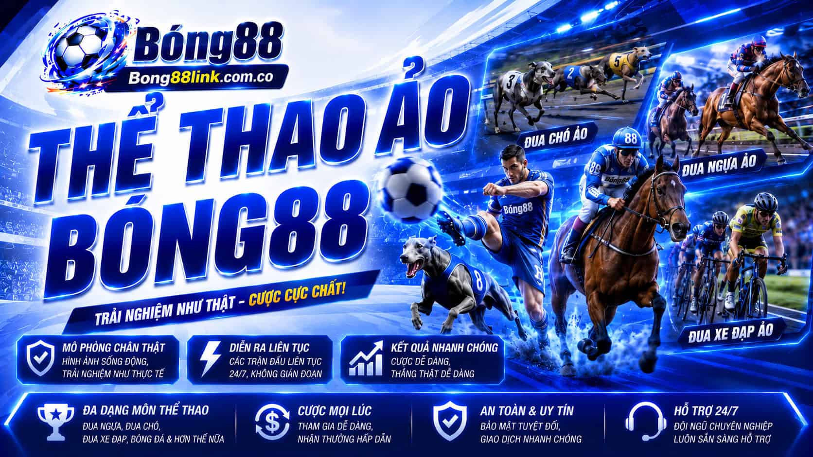 Cược thể thao ảo hay Virtual Sports vô cùng hấp dẫn